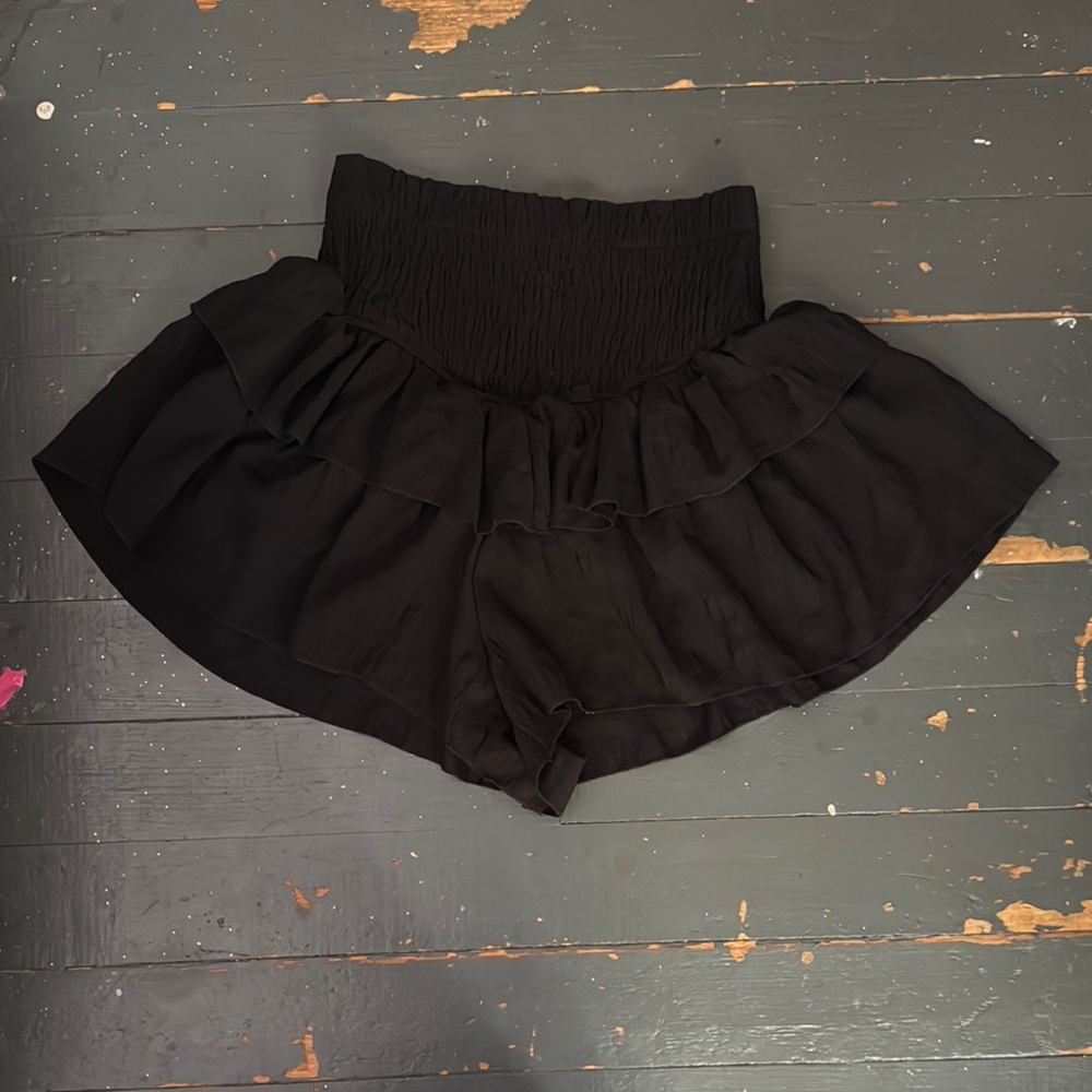 SHEIN Black Skorts Flowy Skater Style